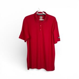 OGIO Mens Red Great Dane Embroidered Golf Polo Shirt Large